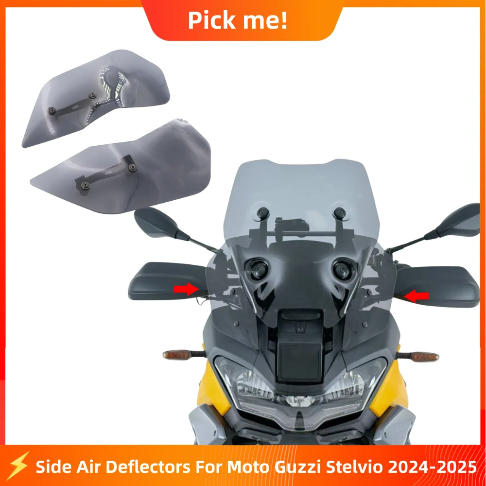 For Moto Guzzi Stelvio 2024 2025 Motorcycle Side Air Deflectors Wind Protection Comfort Upgrade Easy Installation No Drilling
For Moto Guzzi Stelvio 2024 2025 Motorcycle Side Air Deflectors Wind Protection Comfort Upgrade Easy Installation No Drilling