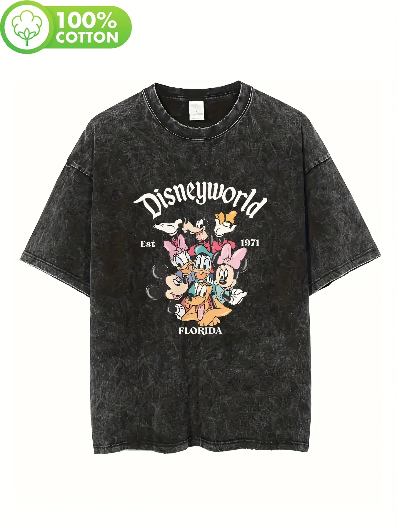 Disney Women's Retro Washed T-shirt Cartoon Character Family Print Short Sleeved Round Neck Top for Spring,Summer, Autumn Winter
Disney Women's Retro Washed T-shirt Cartoon Character Family Print Short Sleeved Round Neck Top for Spring,Summer, Autumn Winter