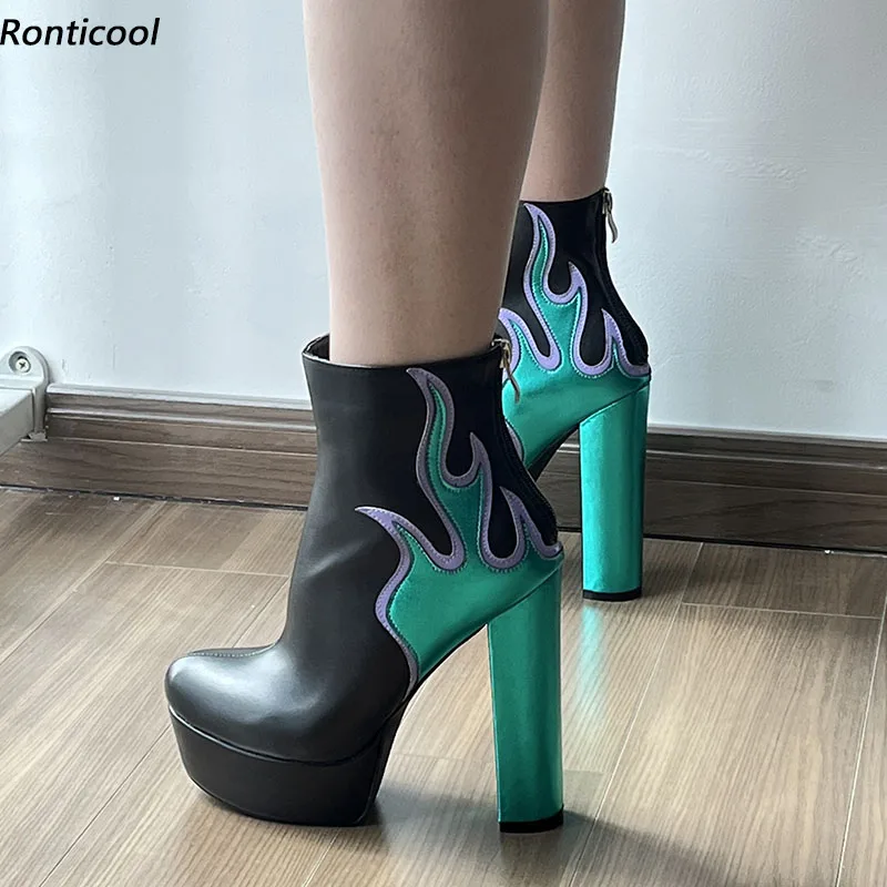 Ronticool Handmade Women Winter Platform Ankle Boots Side Zipper Chunk Heels Round Toe Green Party Shoes Plus US Size 5-20
Ronticool Handmade Women Winter Platform Ankle Boots Side Zipper Chunk Heels Round Toe Green Party Shoes Plus US Size 5-20