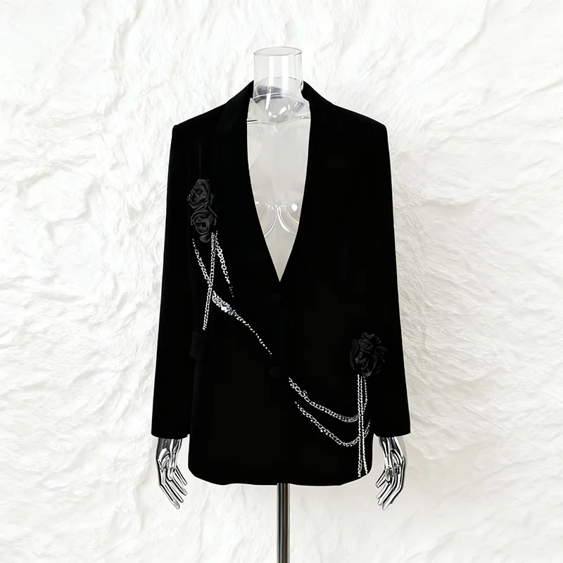 Костюмный пиджак SuperAen с объемными цветами, осенняя новинка 2026, свободный блейзер с ромбовидными вставками, однотонный
Костюмный пиджак SuperAen с объемными цветами, осенняя новинка 2026, свободный блейзер с ромбовидными вставками, однотонный