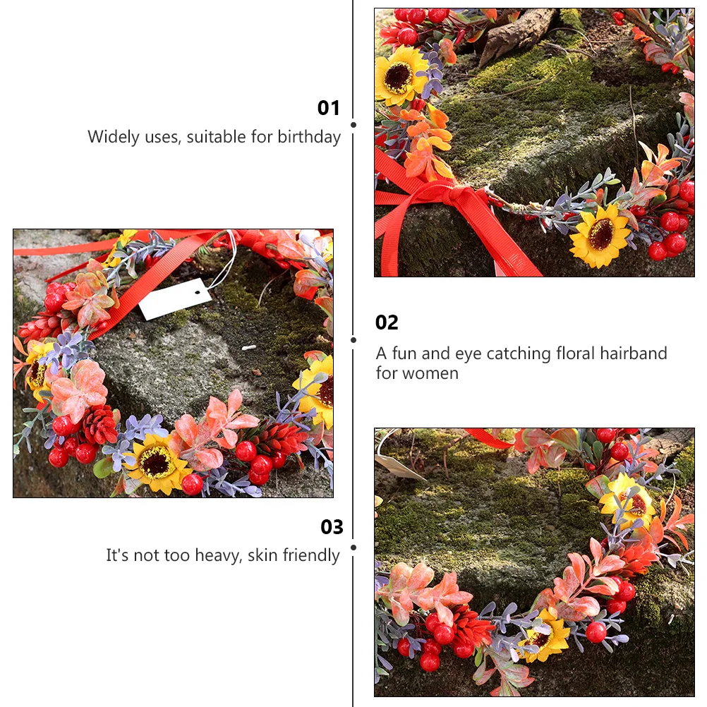 Lovely Christmas Head Band Floral Headband Hair Accessory Lightweight Comfortable Skin-Friendly Party Wedding Carnival Costume 
Lovely Christmas Head Band Floral Headband Hair Accessory Lightweight Comfortable Skin-Friendly Party Wedding Carnival Costume