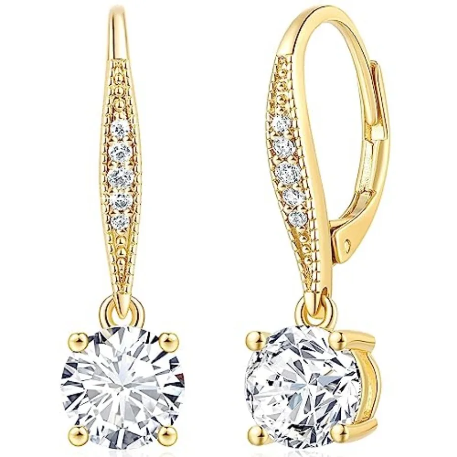 Cossa Dangle Earrings 14K Gold Drop Earrings for Women Dangle Stylish Leverback Earring with Cubic Zirconia Drop Earring A Must
Cossa Dangle Earrings 14K Gold Drop Earrings for Women Dangle Stylish Leverback Earring with Cubic Zirconia Drop Earring A Must