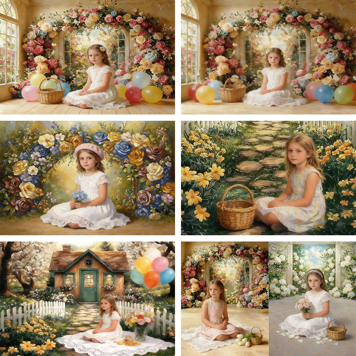 Vintage Floral Garden Photography Backdrops Set Rustic Cottage Spring Scenes Kids Birthday Baby Shower Portrait Backgrounds
Vintage Floral Garden Photography Backdrops Set Rustic Cottage Spring Scenes Kids Birthday Baby Shower Portrait Backgrounds