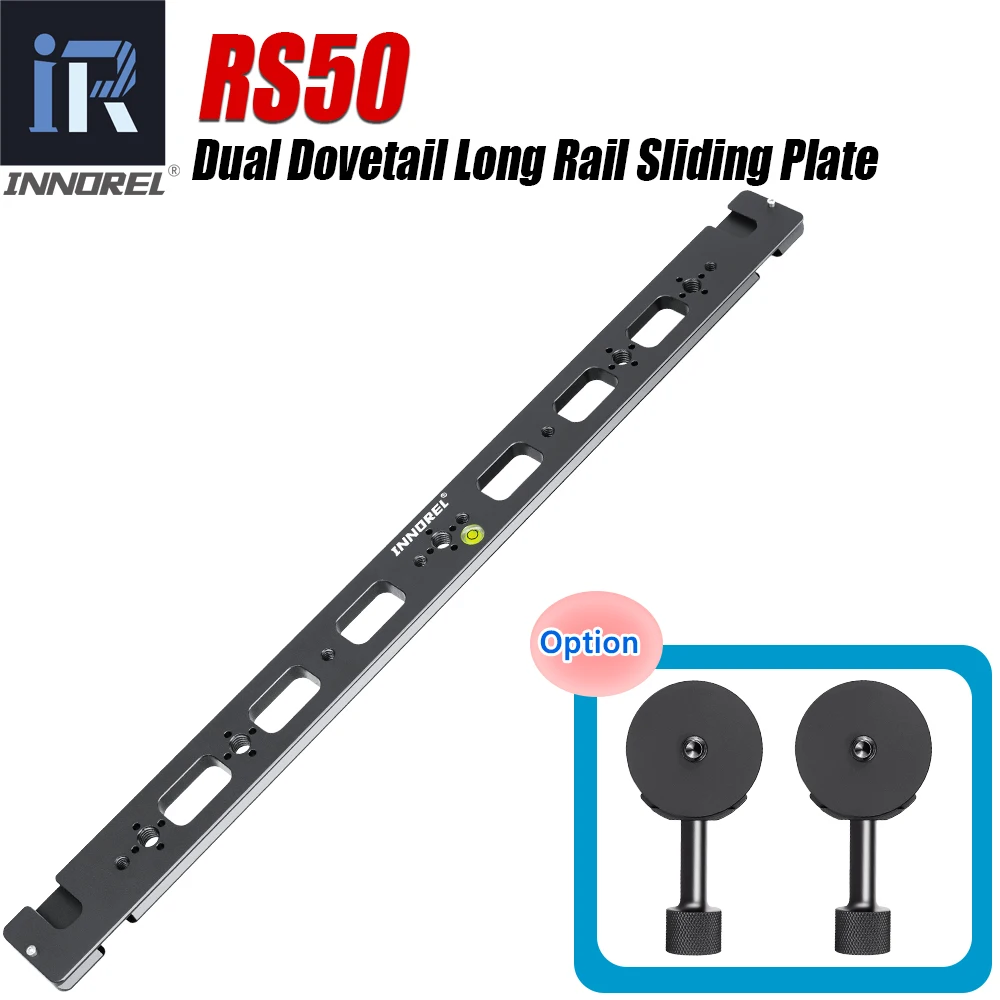 INNOREL RS50 50cm Dual Dovetail Quick Release Extender Rail Sliding Plate with Spirit Bubble Level for Camera Tripod Ballhead
INNOREL RS50 50cm Dual Dovetail Quick Release Extender Rail Sliding Plate with Spirit Bubble Level for Camera Tripod Ballhead