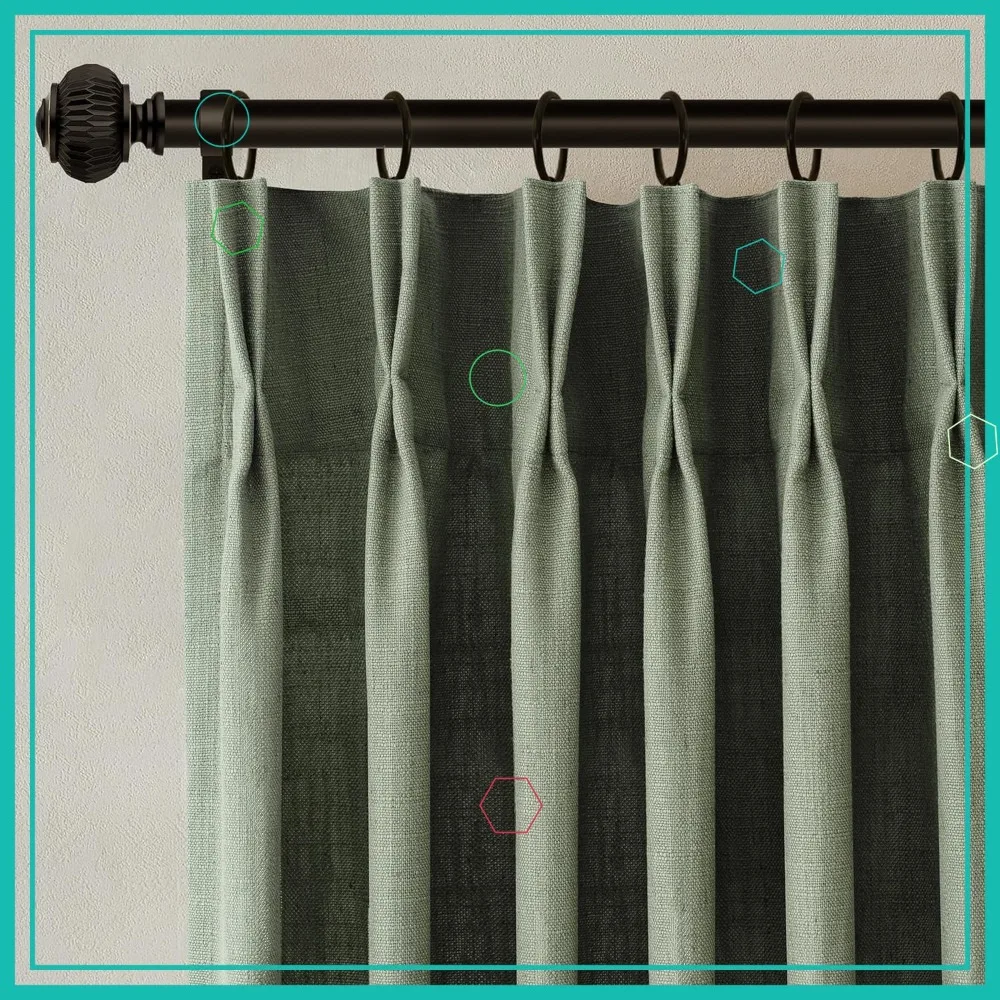 Sage Green Pinch Pleated Linen Curtains 90 Inch for Living Room Bedroom Light Filtering Semi Sheer
Sage Green Pinch Pleated Linen Curtains 90 Inch for Living Room Bedroom Light Filtering Semi Sheer