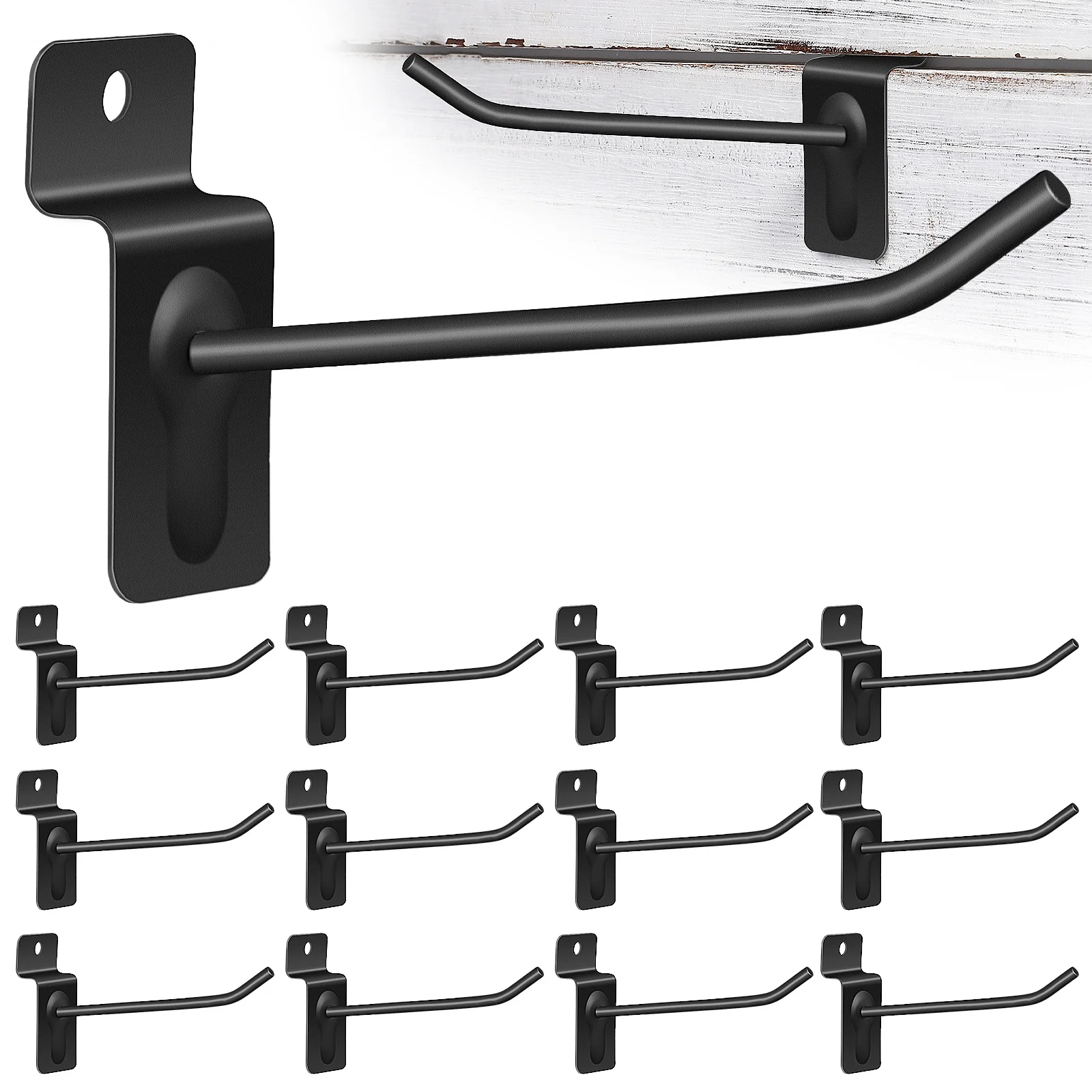 20 Pcs Shelves Hook up Metal Hanger Display Shelf Hooks Wall Heavy Duty Slatwall Black Storage Home
20 Pcs Shelves Hook up Metal Hanger Display Shelf Hooks Wall Heavy Duty Slatwall Black Storage Home