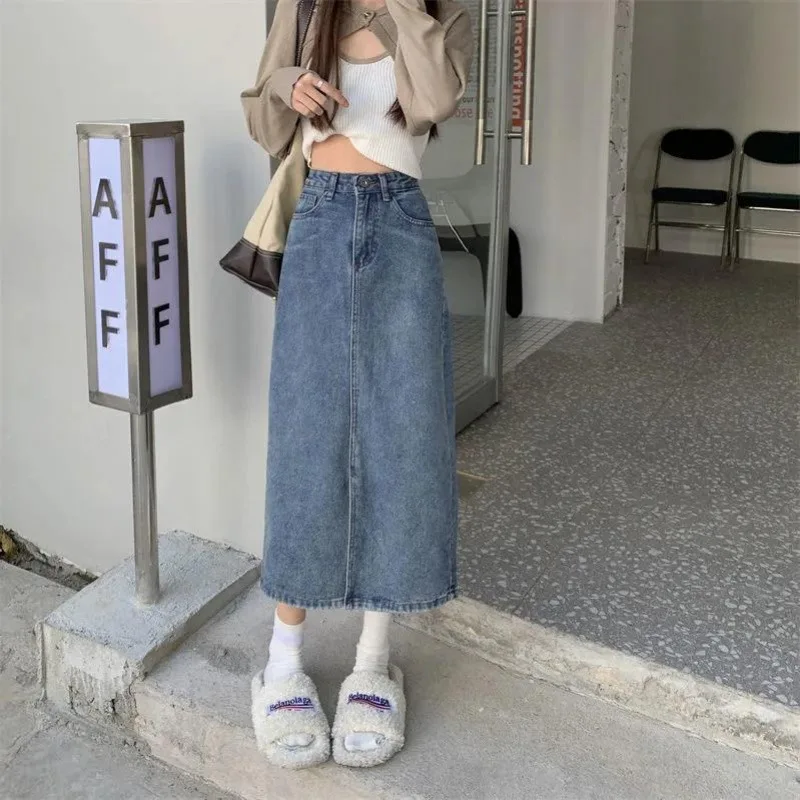 Denim Split Skirt Asymmetrical Half-length Women's Spring Summer Fashion Cross-Border Slit Jeans Skirts Female
Denim Split Skirt Asymmetrical Half-length Women's Spring Summer Fashion Cross-Border Slit Jeans Skirts Female