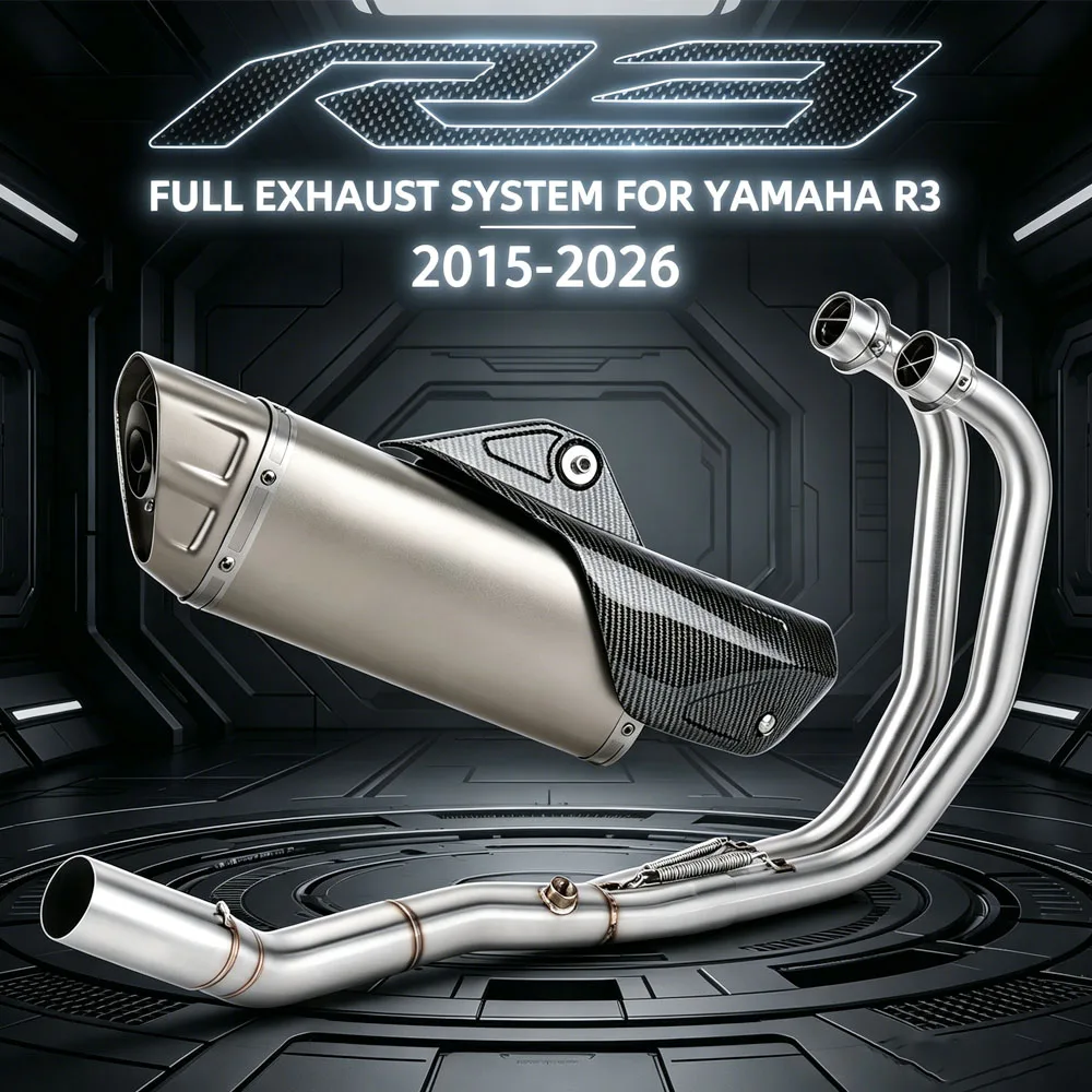 R3 Exhaust System For Yamaha R3 R25 MT03 MT25 2015-2026 Moto Escape Kit Streetbike Manifold Front Tube R1 Muffler with DB Killer
R3 Exhaust System For Yamaha R3 R25 MT03 MT25 2015-2026 Moto Escape Kit Streetbike Manifold Front Tube R1 Muffler with DB Killer