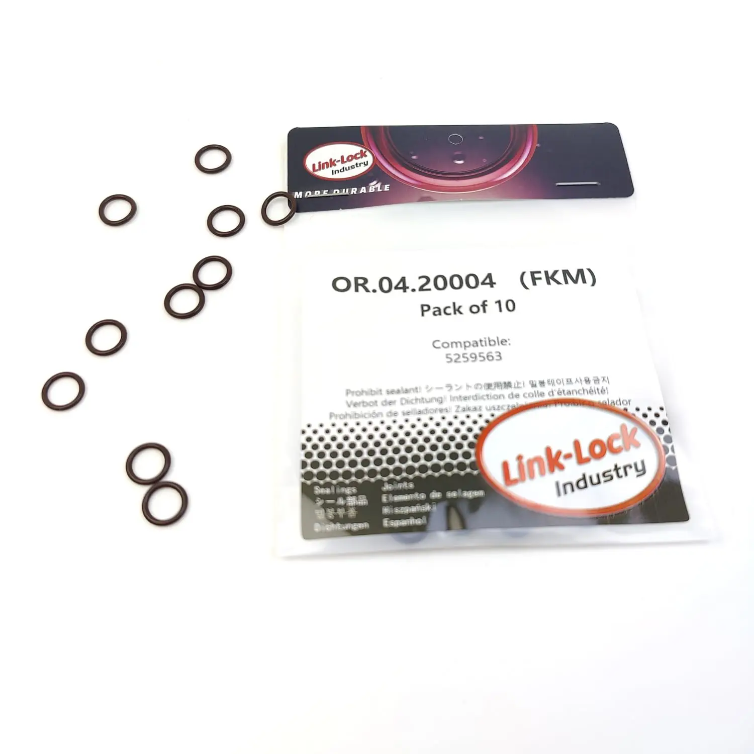 LINK-LOCK 10PCS OR.04.20004 FKM Viton 8×1.5 Sealing Universal O-Ring Kit 5259563 for CUMMINS
LINK-LOCK 10PCS OR.04.20004 FKM Viton 8×1.5 Sealing Universal O-Ring Kit 5259563 for CUMMINS
