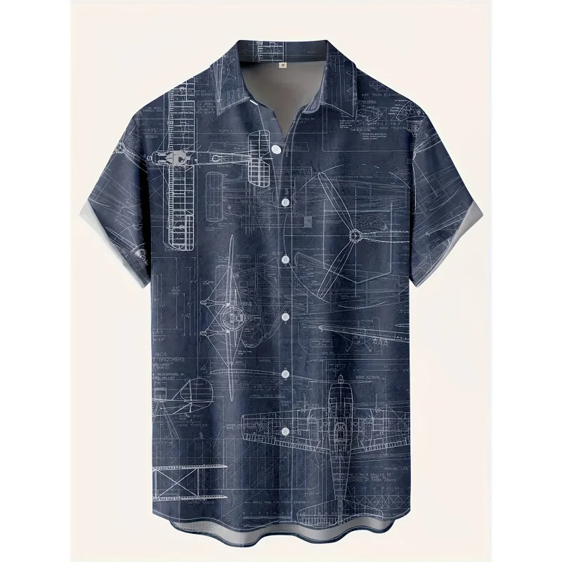 Men's casual short sleeve button shirt, geometric art 3D digital printing-polyester fabric, Hawaiian Style
Men's casual short sleeve button shirt, geometric art 3D digital printing-polyester fabric, Hawaiian Style