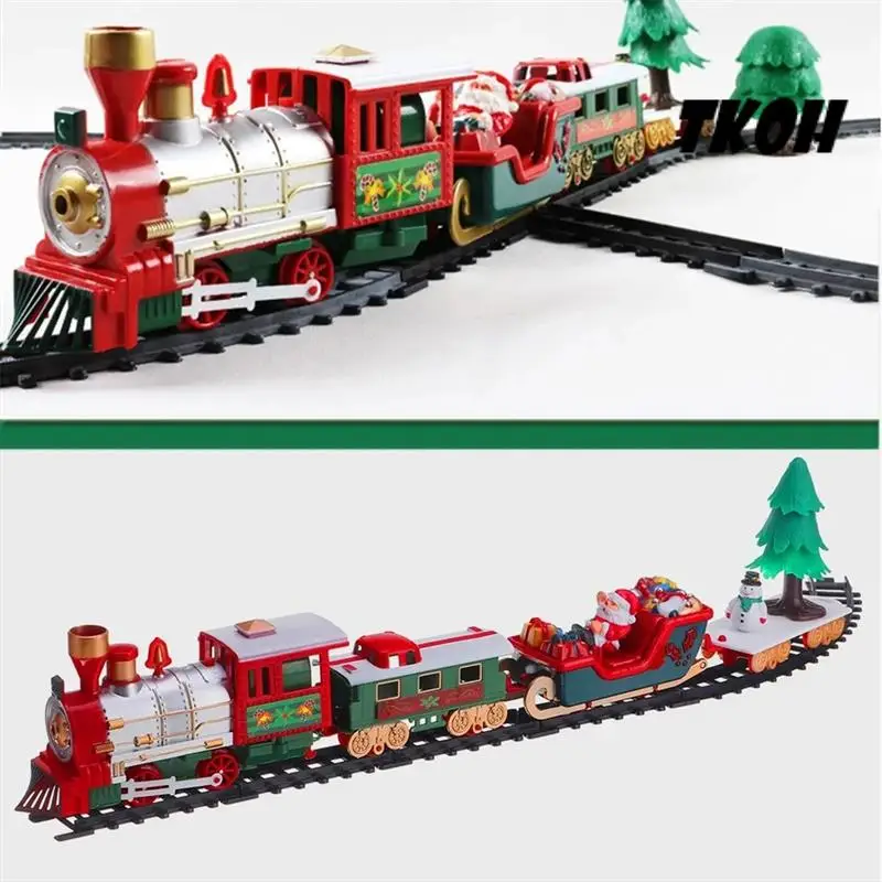 TKOH-Electric Christmas Train Toy Railway Car Racing With Music Santa Claus Christmas Tree Decoration Train
TKOH-Electric Christmas Train Toy Railway Car Racing With Music Santa Claus Christmas Tree Decoration Train