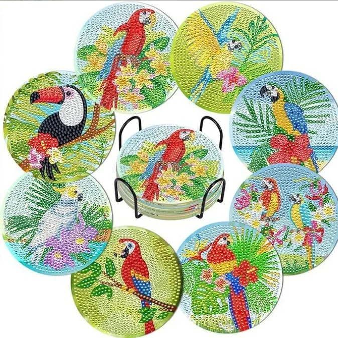 Multi-Style Rhinestone Studded Coaster DIY Slip Resistant Coasters with Holder Souvenirs Gift Ornament Hot Selling
Multi-Style Rhinestone Studded Coaster DIY Slip Resistant Coasters with Holder Souvenirs Gift Ornament Hot Selling