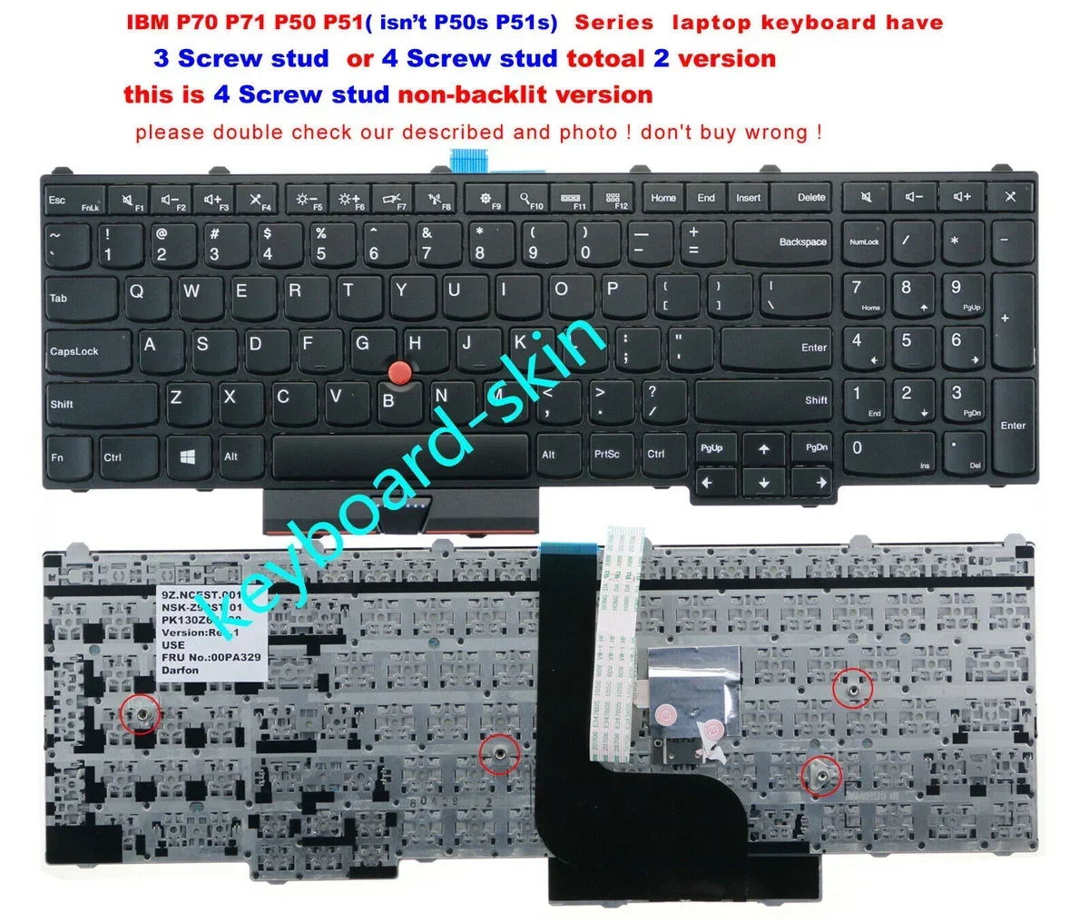 Новая клавиатура без подсветки США для ноутбука Lenovo IBM Thinkpad P70 P71 9Z.NCEST.001 00PA329 PK130Z62A00 NSK-Z90ST --4 шпильки с винтами
Новая клавиатура без подсветки США для ноутбука Lenovo IBM Thinkpad P70 P71 9Z.NCEST.001 00PA329 PK130Z62A00 NSK-Z90ST --4 шпильки с винтами