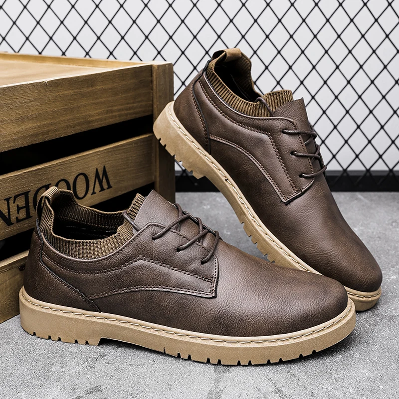 New 2023 Leather Casual Shoes For Men Leather Loafers Shoes Comfortable Anti-Slip Outdoor Slip On Sneakers Fashion Retro Leisure
New 2023 Leather Casual Shoes For Men Leather Loafers Shoes Comfortable Anti-Slip Outdoor Slip On Sneakers Fashion Retro Leisure