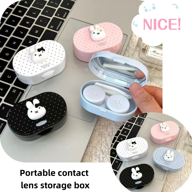 Flip-top Contact Lens Case, Cute Miffy Cartoon DIY Partner, Portable Cosmetic Lens Storage & Care Box
Flip-top Contact Lens Case, Cute Miffy Cartoon DIY Partner, Portable Cosmetic Lens Storage & Care Box