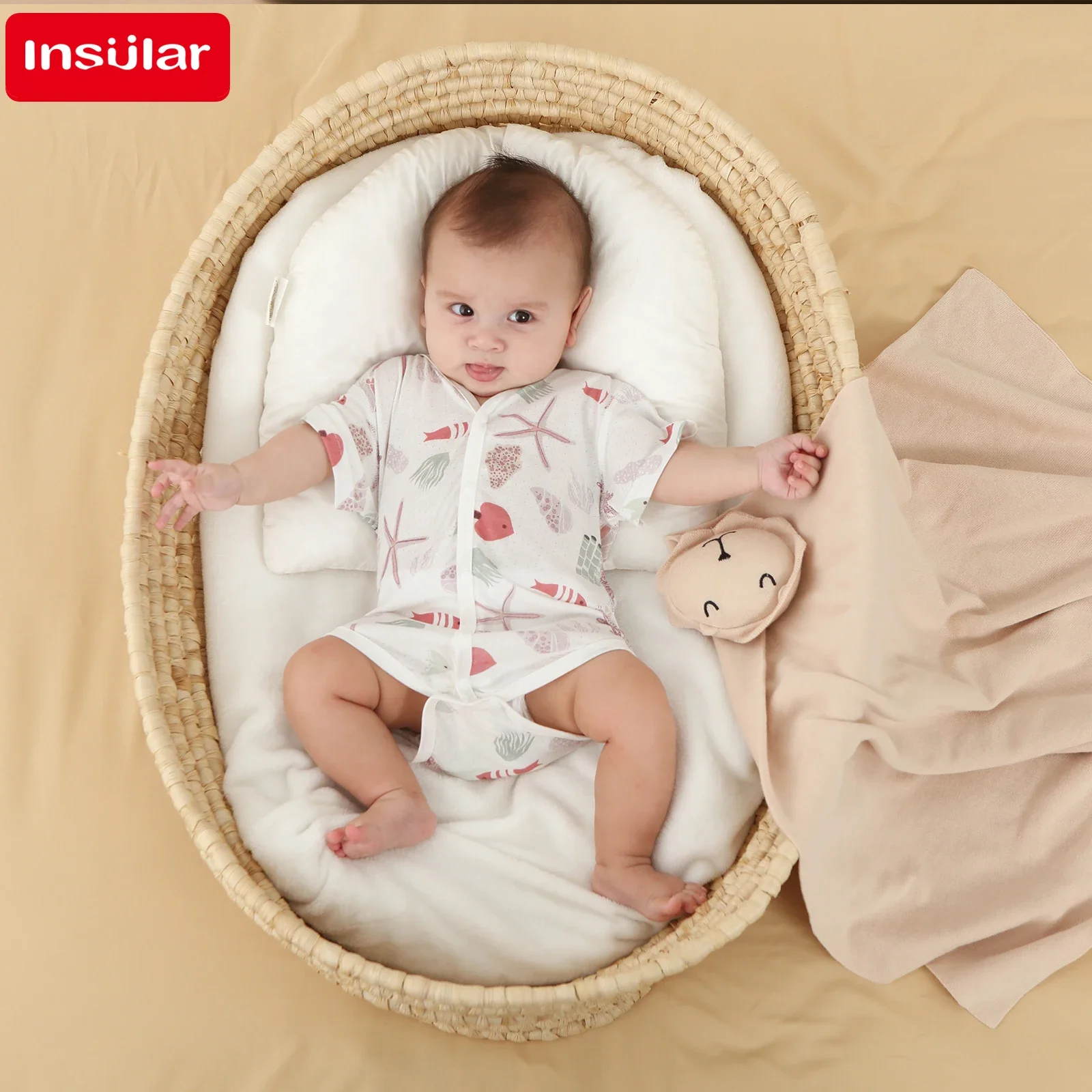 INSULAR Summer Bamboo Fiber Newborn Jumpsuits Thin Breathable Long Sleeve Infant Coveralls Comfortable Baby Crawling Clothes
INSULAR Summer Bamboo Fiber Newborn Jumpsuits Thin Breathable Long Sleeve Infant Coveralls Comfortable Baby Crawling Clothes