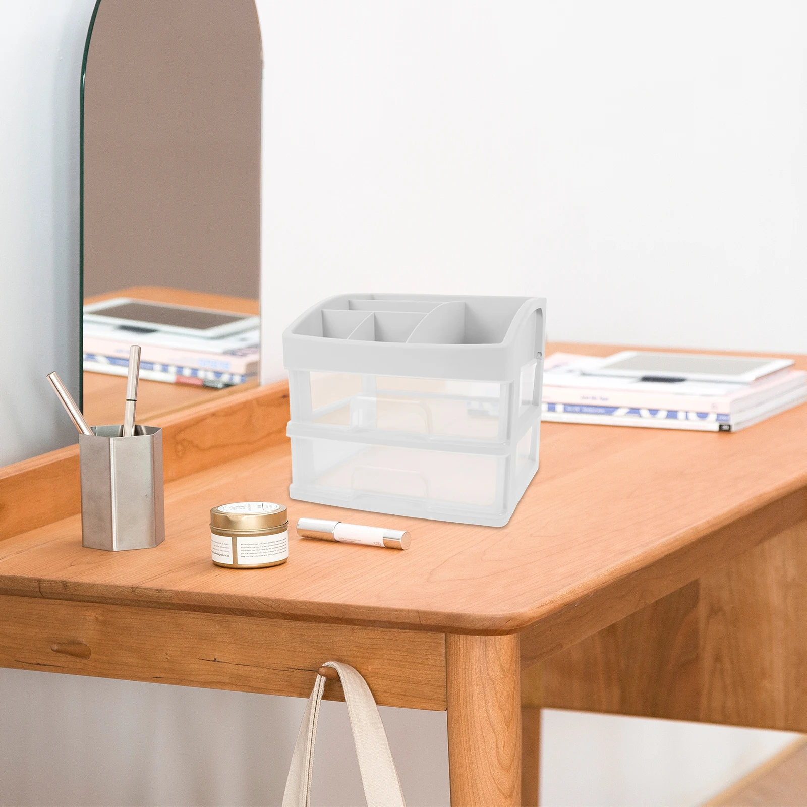 Plastic Drawer Box Desktop Organizer Storage Case Foldable Makeup Organizer Box For Female Students White
Plastic Drawer Box Desktop Organizer Storage Case Foldable Makeup Organizer Box For Female Students White