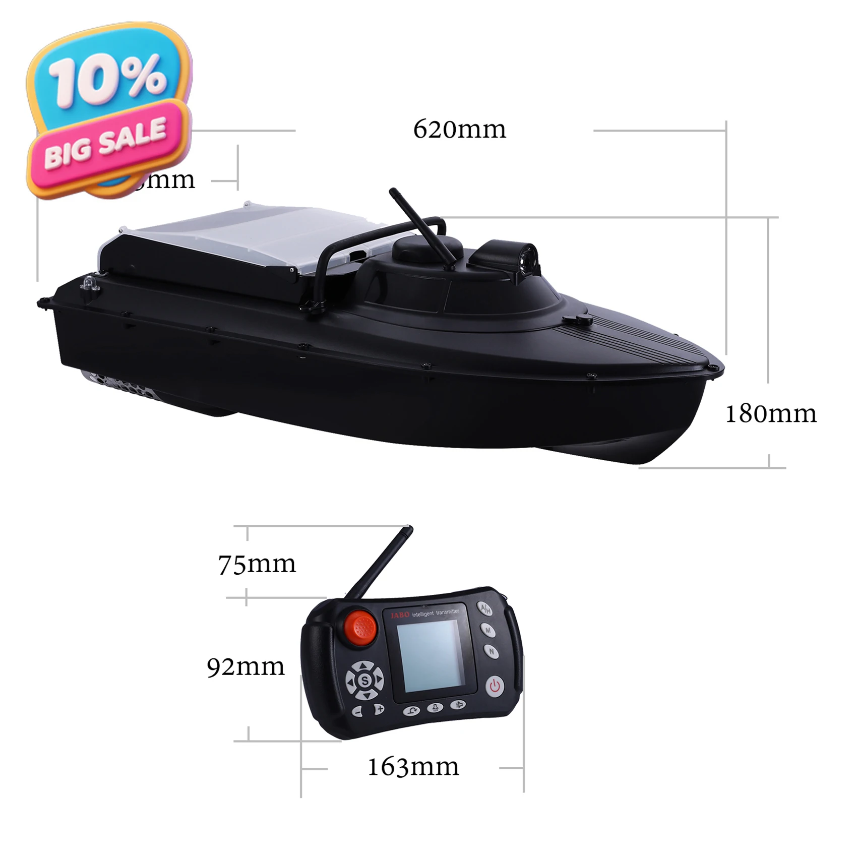 Overseas Warehouse Jaboboat JABO2BG GPS Remote Control Fishing Bait Boats with Fish Finder
Overseas Warehouse Jaboboat JABO2BG GPS Remote Control Fishing Bait Boats with Fish Finder