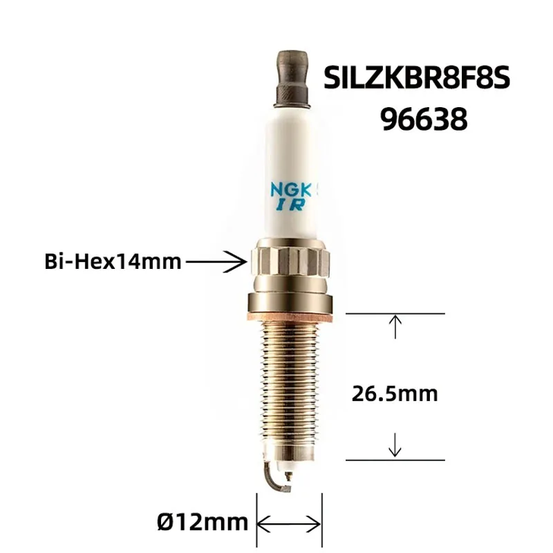 SILZKBR8F8S Свеча зажигания NGK 96638 для BMW F20 F30 F10 F01 F25 F26 E84 F15 F16 E89 F32 F07 F11 F12 F13 F06 G11 125i 228i 320i 428i
SILZKBR8F8S Свеча зажигания NGK 96638 для BMW F20 F30 F10 F01 F25 F26 E84 F15 F16 E89 F32 F07 F11 F12 F13 F06 G11 125i 228i 320i 428i