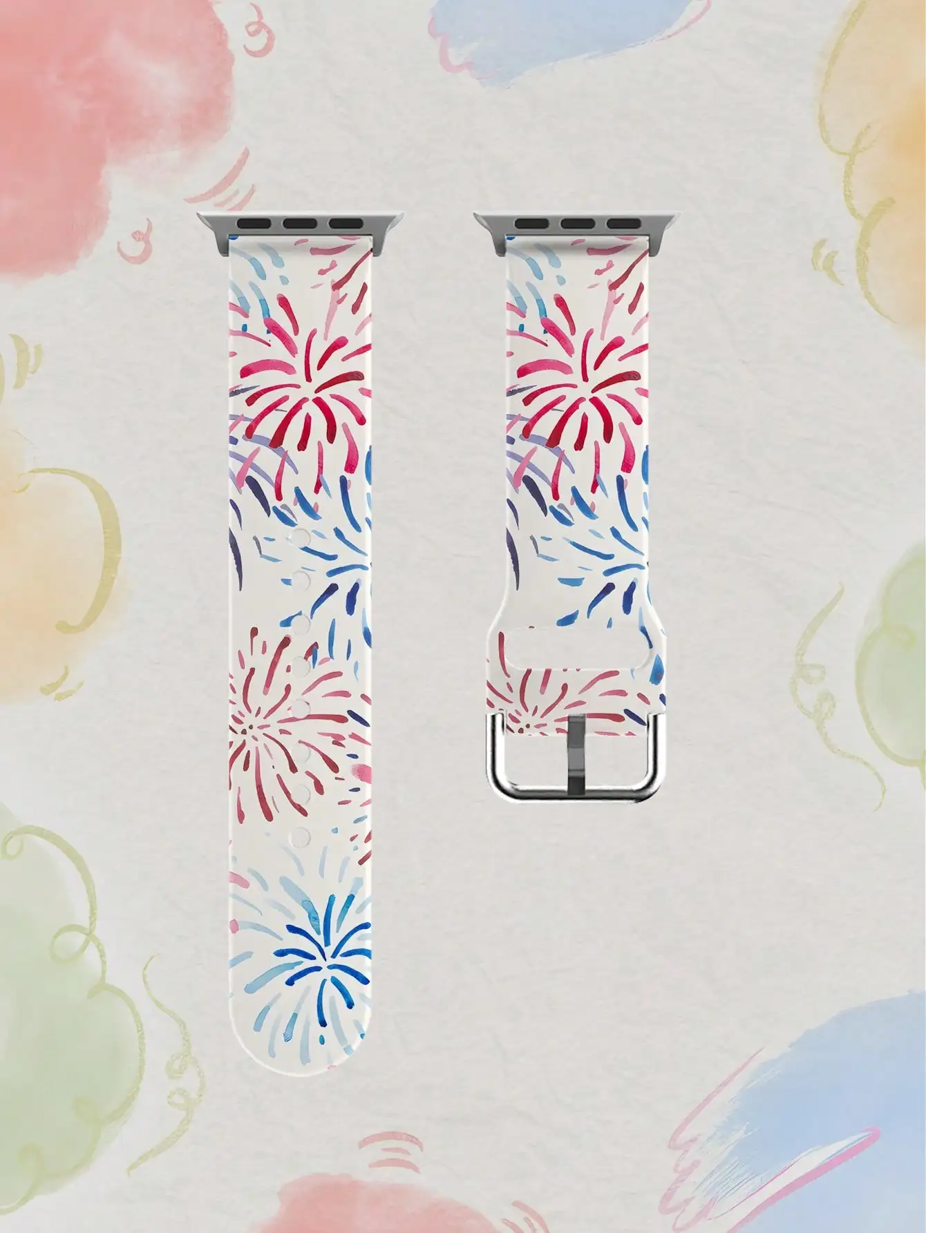 Colorful Fireworks Pattern Silicone Watch Band, Soft Elastic Breathable Comfortable Replacement Wristband, Compatible With Samsung, , , Honor Smart Watch Bands, Bands 38mm 40mm 41mm 42mm 44mm 45mm 49mm (S10/S11 42)Mm (S10/S11 46)Mm, Daily Holiday, Birthda
Colorful Fireworks Pattern Silicone Watch Band, Soft Elastic Breathable Comfortable Replacement Wristband, Compatible With Samsung, , , Honor Smart Watch Bands, Bands 38mm 40mm 41mm 42mm 44mm 45mm 49mm (S10/S11 42)Mm (S10/S11 46)Mm, Daily Holiday, Birthda
