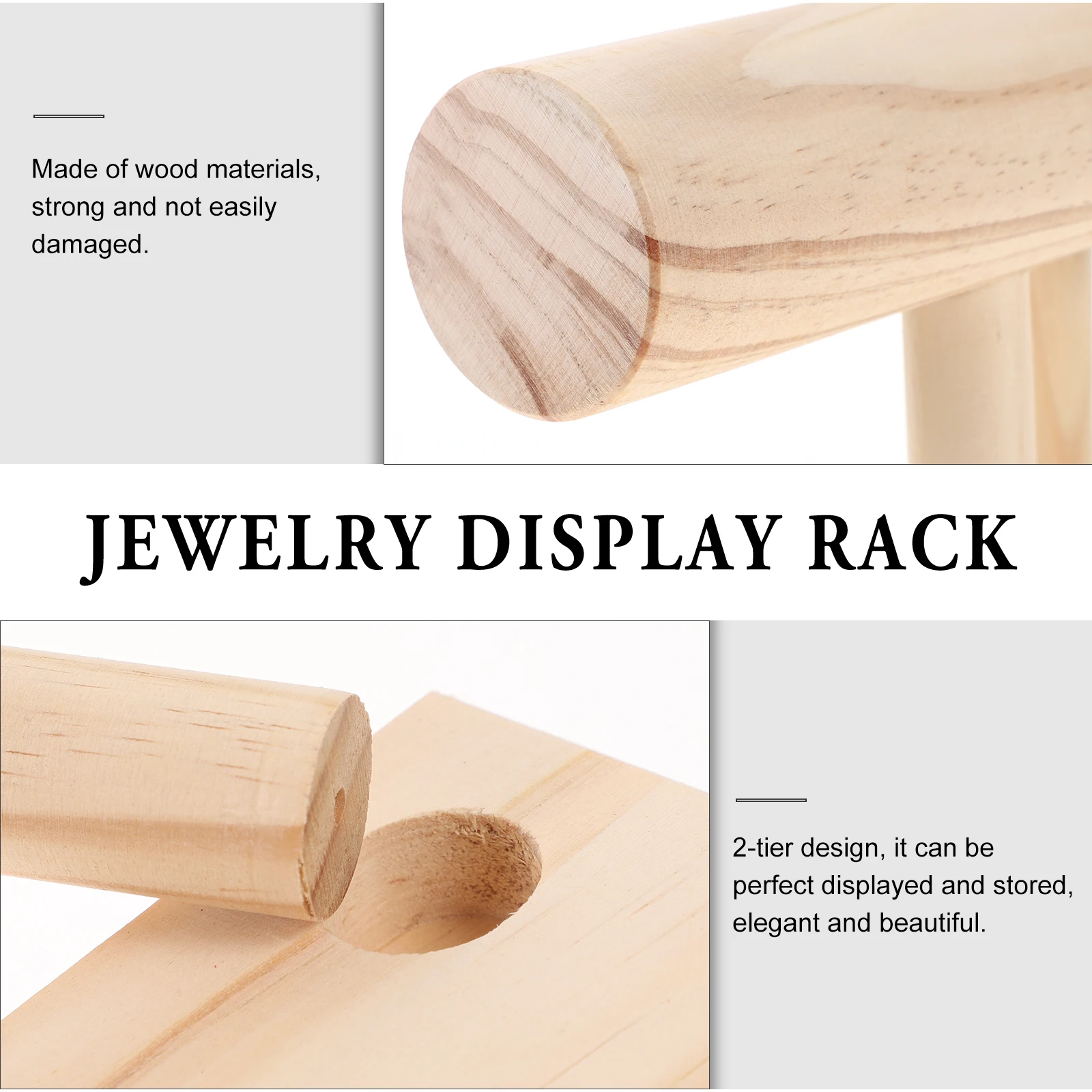 Solid Wood Stand 2 Tier Jewelry Display Rack Wooden Pine Necklace Holder Jewelry ganizer Holder Storage ganizer Stand
Solid Wood Stand 2 Tier Jewelry Display Rack Wooden Pine Necklace Holder Jewelry ganizer Holder Storage ganizer Stand
