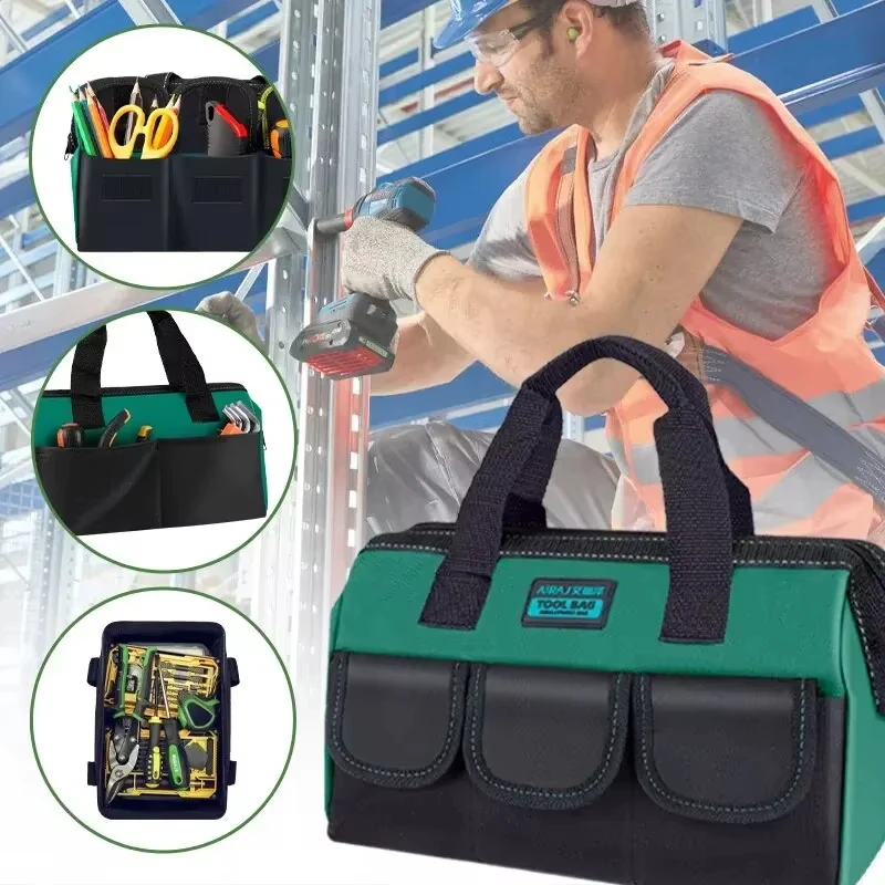 13/16inch Heighten Large Capacity Tool Bag Thickened Oxford Waterproofed Wear-Resistant Electrician Storage Toolkit Handheld Bag
13/16inch Heighten Large Capacity Tool Bag Thickened Oxford Waterproofed Wear-Resistant Electrician Storage Toolkit Handheld Bag