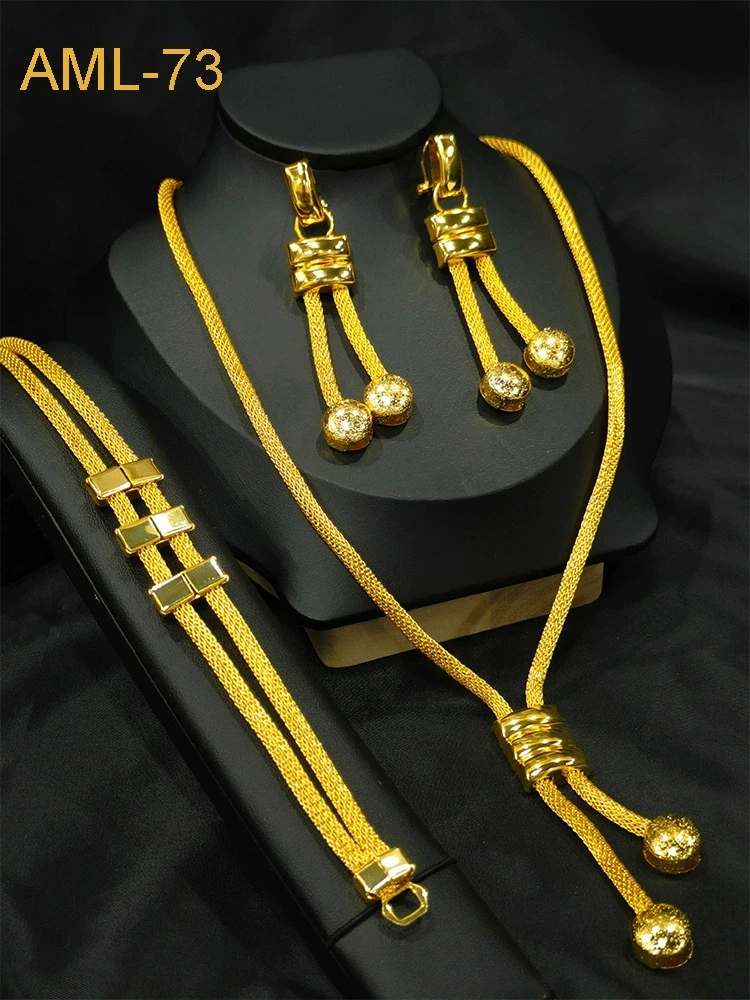 24K Gold African European American Women's Party Set Necklace Middle East India Hot Selling Jewelry Set jewelry Sets
24K Gold African European American Women's Party Set Necklace Middle East India Hot Selling Jewelry Set jewelry Sets