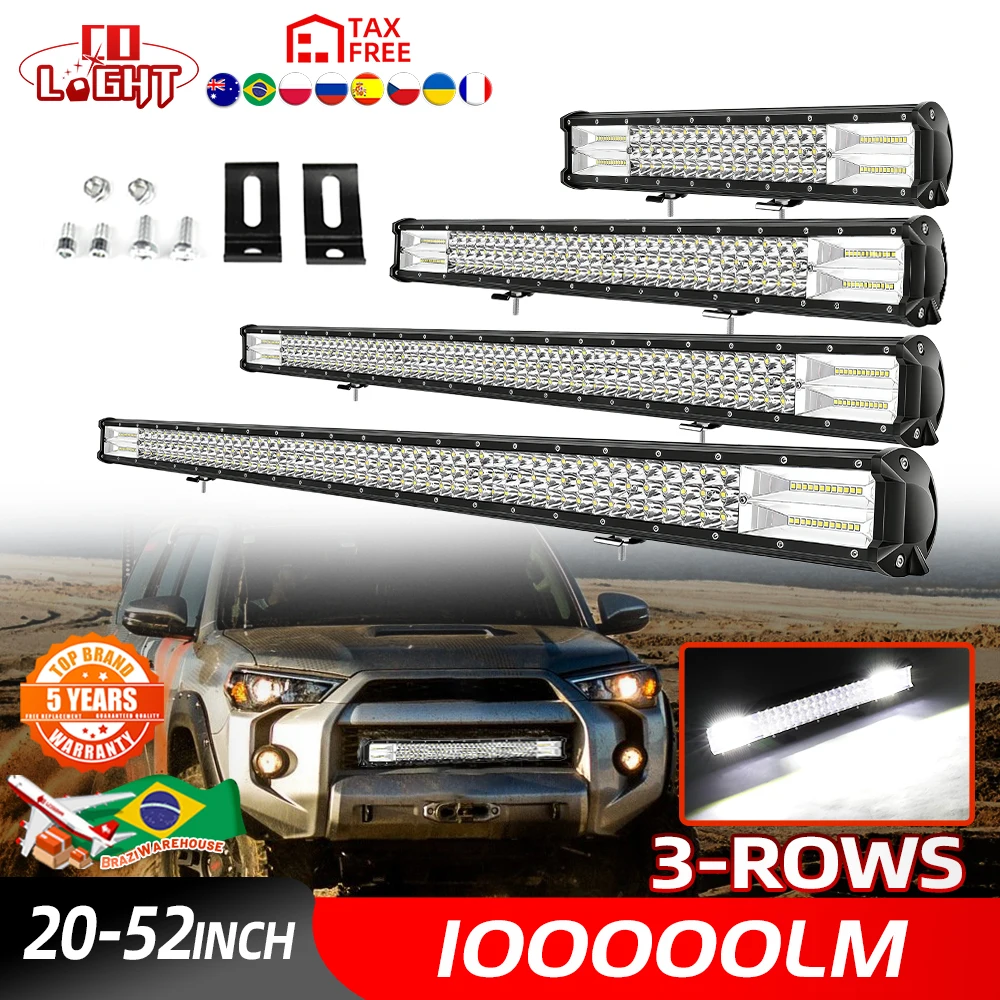 CO LIGHT Triple Row Flood Spot Combo 20inch Led Light Bar 100000LM off-road use Work Lights for Trucks Boat SUV 4x4 ATV 12V 24V
CO LIGHT Triple Row Flood Spot Combo 20inch Led Light Bar 100000LM off-road use Work Lights for Trucks Boat SUV 4x4 ATV 12V 24V