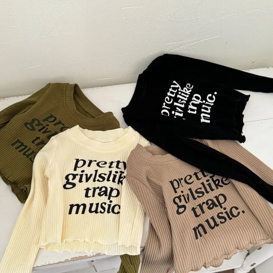 2025 Spring Girls' Autumn New Korean Edition Letter Printed Short T-shirt Baby Elastic Pit Strip Bottom Shirt
2025 Spring Girls' Autumn New Korean Edition Letter Printed Short T-shirt Baby Elastic Pit Strip Bottom Shirt