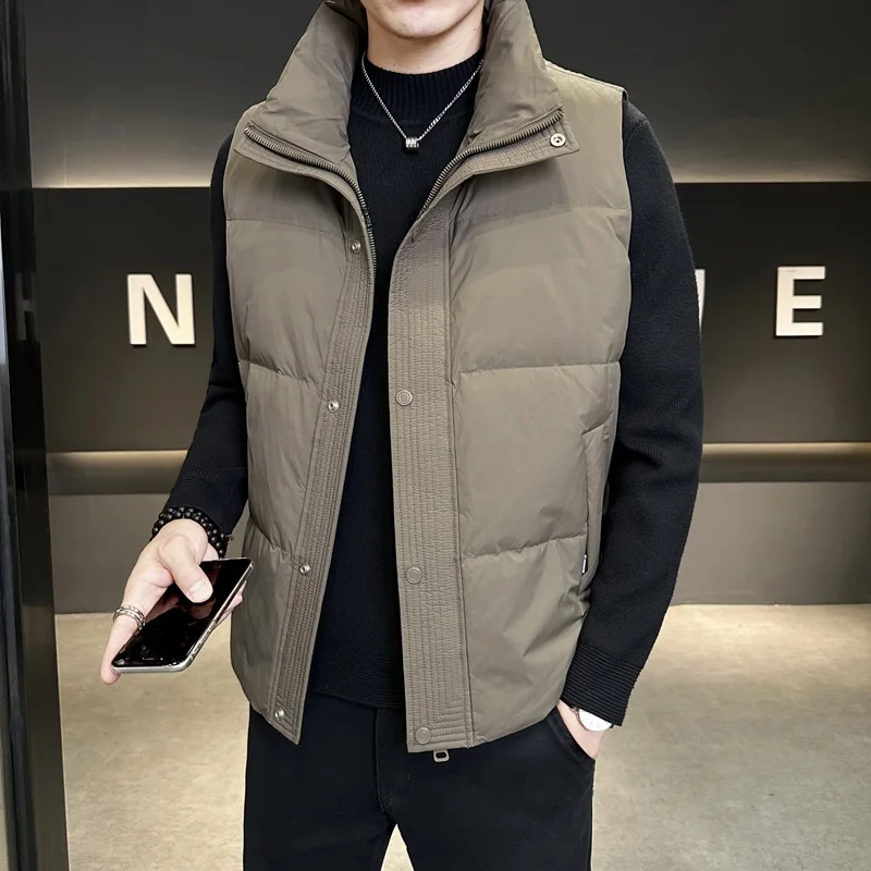 Men's Du down Vest Thi Warm Casual Sle Winter Faion Ci Youth Zipper Closure Side ket Stand Fit Thiened Jaet
Men's Du down Vest Thi Warm Casual Sle Winter Faion Ci Youth Zipper Closure Side ket Stand Fit Thiened Jaet