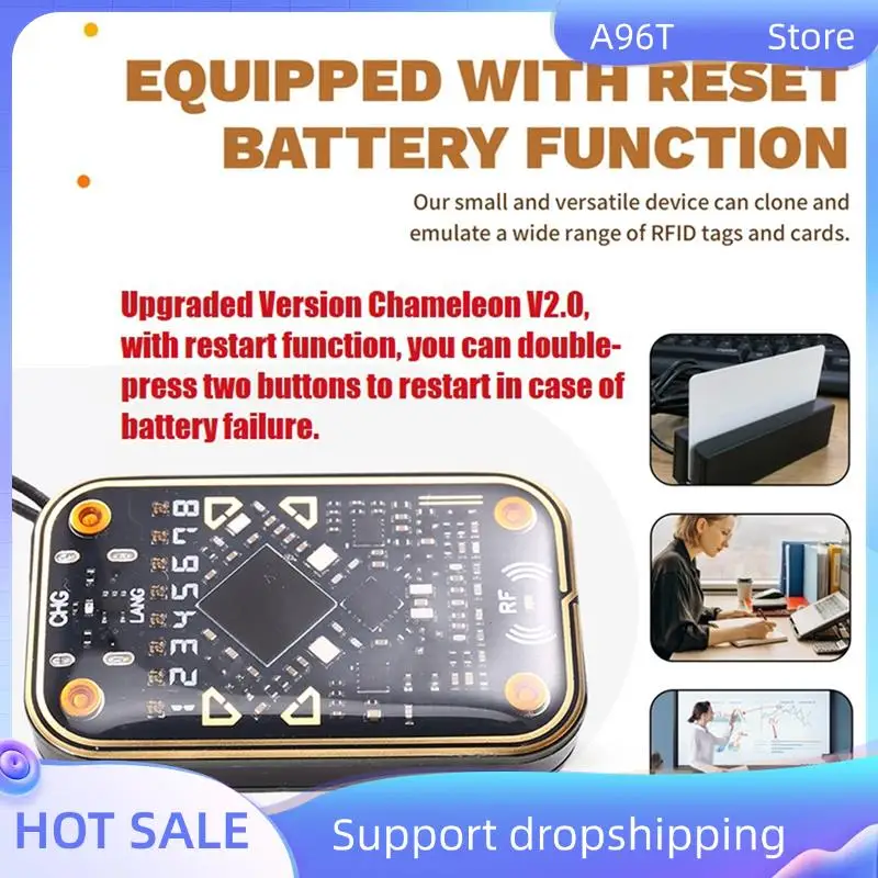 A96T Chameleon Ultra V2.0 RFID Smart Chip Reader RFID Smart Chip Reader 125K 13.56M Card Decode NFC Duplicator
A96T Chameleon Ultra V2.0 RFID Smart Chip Reader RFID Smart Chip Reader 125K 13.56M Card Decode NFC Duplicator