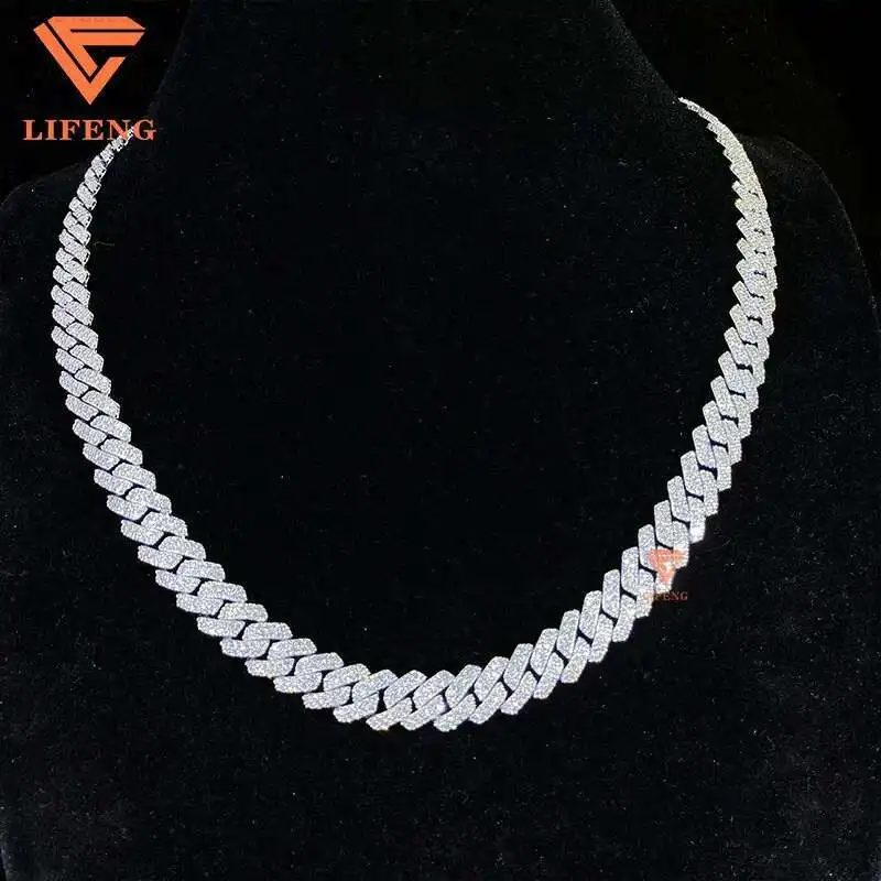 Luxury 15mm Miami VVS Moissanite Diamond Cuban Link Chain White Gold Plated 925 Sterling Silver Necklaces Fine Jewelry for Men
Luxury 15mm Miami VVS Moissanite Diamond Cuban Link Chain White Gold Plated 925 Sterling Silver Necklaces Fine Jewelry for Men