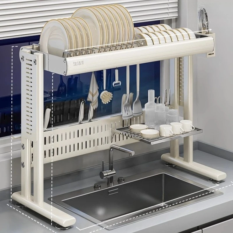 304Stainless Steel Dish Rack Height-Adjustable H-Frame Sink Organizer Splash-Proof Drainer Basket Large Kitchen Sink Storage
304Stainless Steel Dish Rack Height-Adjustable H-Frame Sink Organizer Splash-Proof Drainer Basket Large Kitchen Sink Storage