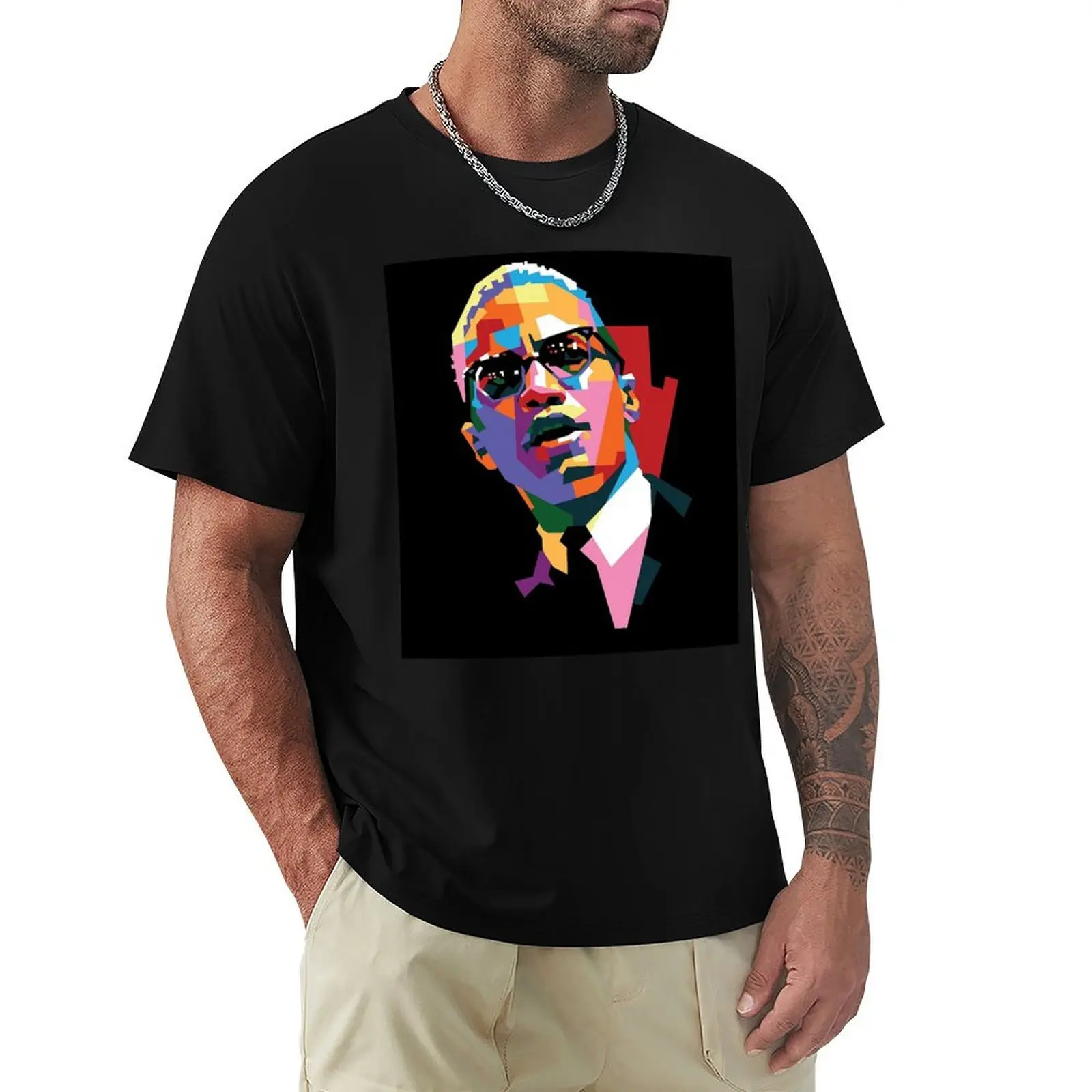 Malcolm little X Canvas Print T-Shirt Basic Simple Design Short Sleeve Shirt
Malcolm little X Canvas Print T-Shirt Basic Simple Design Short Sleeve Shirt