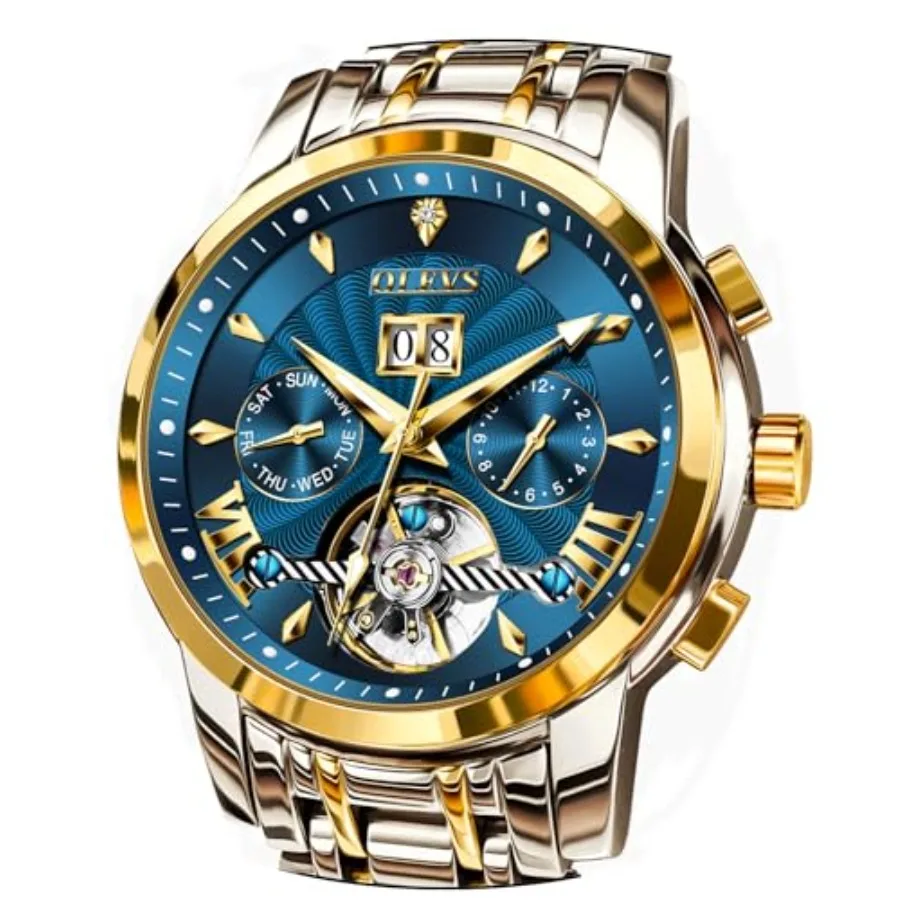 Men Automatic Watch Stainless Steel Skeleton Mechanical Date Calendar Luxury Classic Business Waterproof Luminous Wrist Watches
Men Automatic Watch Stainless Steel Skeleton Mechanical Date Calendar Luxury Classic Business Waterproof Luminous Wrist Watches