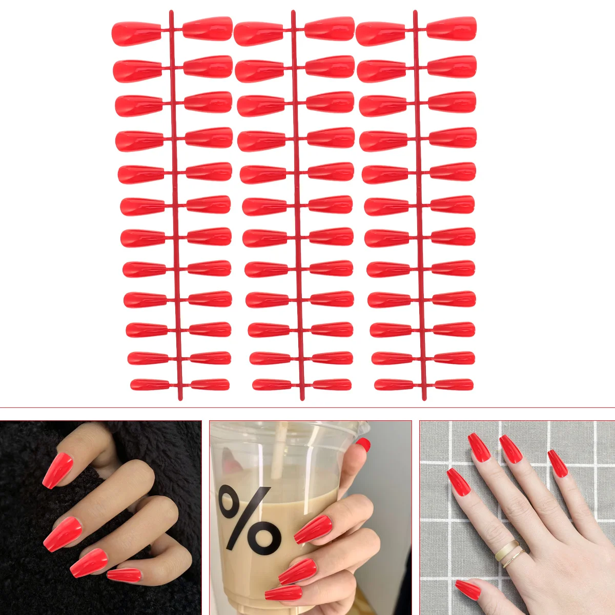 Artificial Nails False Tips Fake Fingernails Women Manicure Accessories Red Tip Durable Natural Nail Art Party Salon DIY
Artificial Nails False Tips Fake Fingernails Women Manicure Accessories Red Tip Durable Natural Nail Art Party Salon DIY