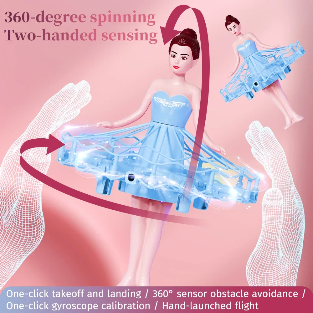 Flying Girl Toy, Inductive Obstacle Avoidance, One-Button Takeoff Calibration, Gyroscope, Music Function