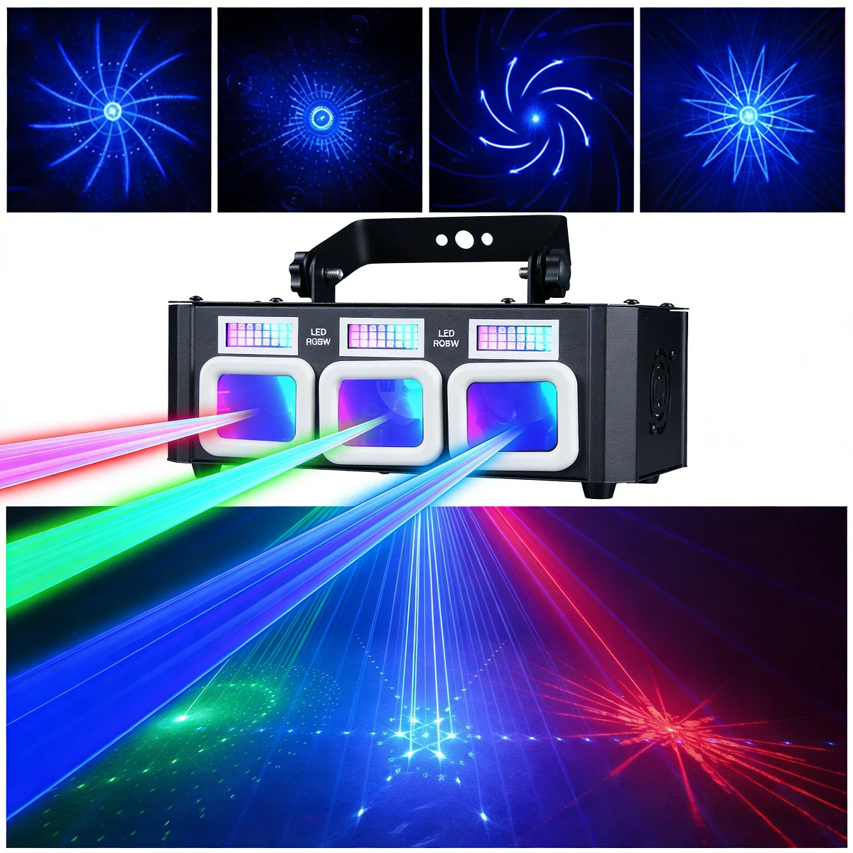 RGB DJ Party Disco Lights with Strobe PAR Light Effects Projection Lights Support DMX512 Sound Activation for Stage Lighting
RGB DJ Party Disco Lights with Strobe PAR Light Effects Projection Lights Support DMX512 Sound Activation for Stage Lighting