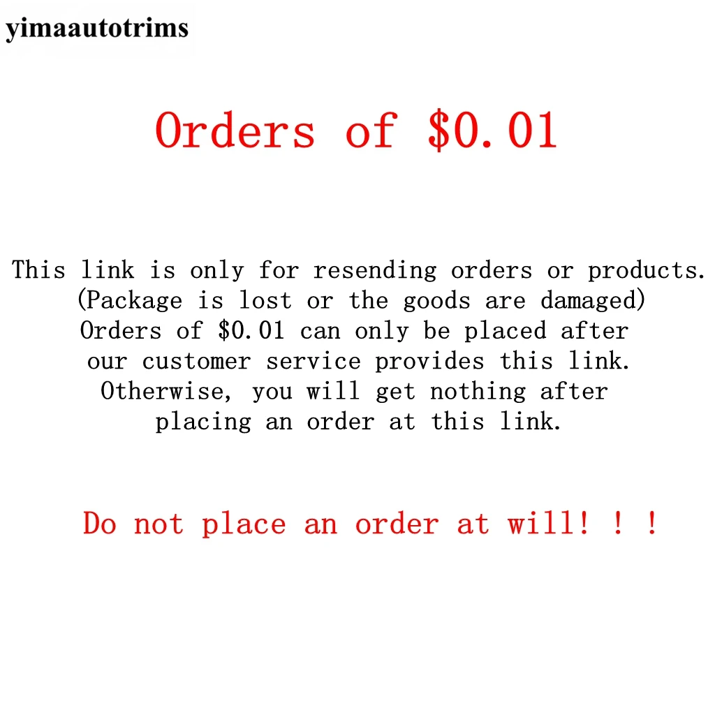 This Link Is Only For Resending Lost / Damaged Orders or Products Purchased From Our Store
This Link Is Only For Resending Lost / Damaged Orders or Products Purchased From Our Store