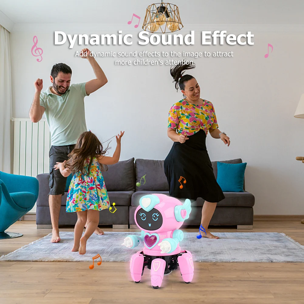 Electronic Dancing Robot Toy Plastic with Music Light Glowing Robot Doll Rotatable Walking Robot Toys for Children Birthday Gift
Electronic Dancing Robot Toy Plastic with Music Light Glowing Robot Doll Rotatable Walking Robot Toys for Children Birthday Gift