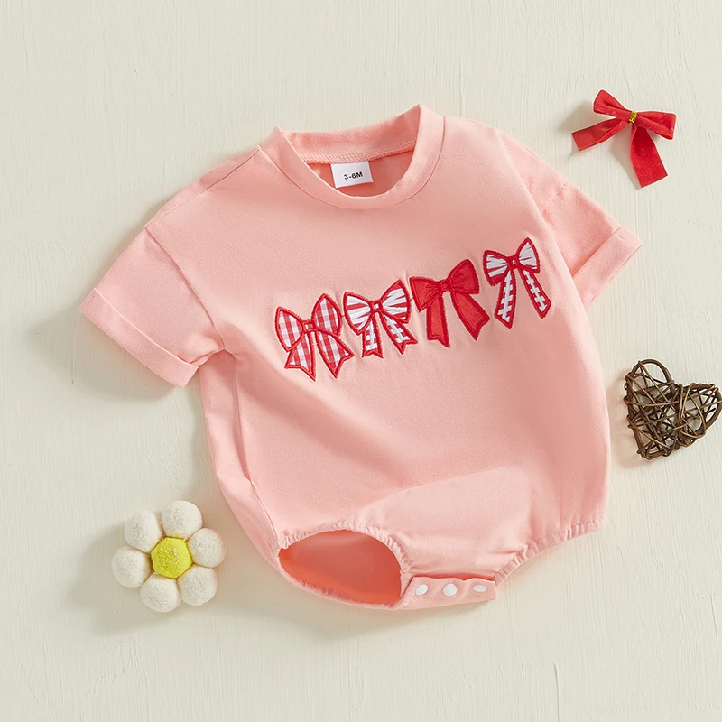 Summer Newborn Baby Romper Baby Clothes Girl Rompers Casual Short Sleeve O-neck Bow Embroidery Infant Romper 0-12 Months
Summer Newborn Baby Romper Baby Clothes Girl Rompers Casual Short Sleeve O-neck Bow Embroidery Infant Romper 0-12 Months