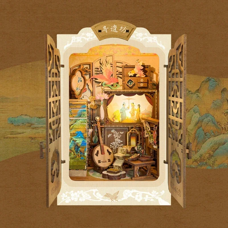 Cultural Heritage Corner Retro DIY Wooden Book Nook Figurines Miniature Kits Bookshelf Home Bookend Decoration Handmade Gifts
Cultural Heritage Corner Retro DIY Wooden Book Nook Figurines Miniature Kits Bookshelf Home Bookend Decoration Handmade Gifts