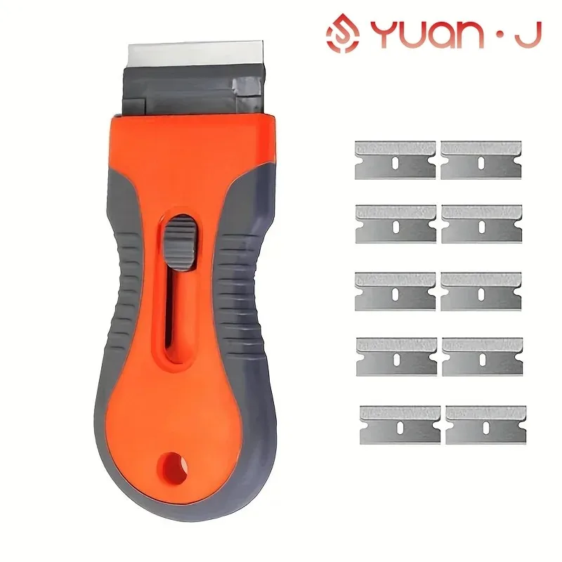 YUANJ 1/2 комплект лезвий для удаления клея с 10 лезвиями, телескопический регулируемый нож, скребок для очистки, инструмент для удаления этикеток, наклеек 
YUANJ 1/2 комплект лезвий для удаления клея с 10 лезвиями, телескопический регулируемый нож, скребок для очистки, инструмент для удаления этикеток, наклеек