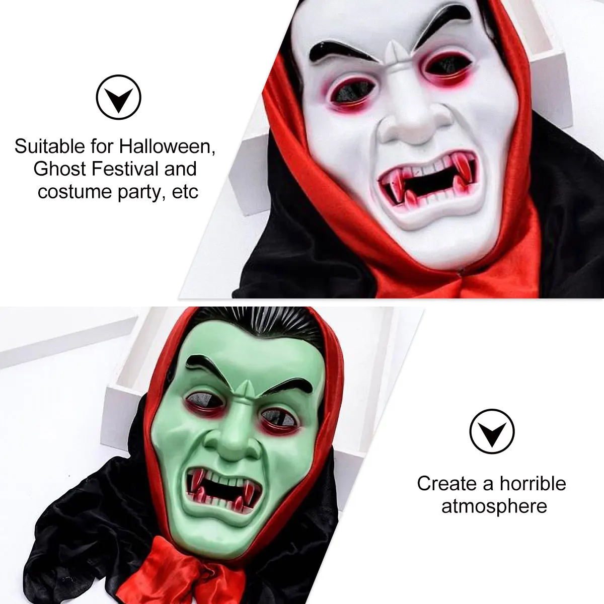 2pcs Halloween Cosplay Horror Evil Scary Mask With Adjustable Elastic Band Perfect For Masquerade Costume Party Halloween
2pcs Halloween Cosplay Horror Evil Scary Mask With Adjustable Elastic Band Perfect For Masquerade Costume Party Halloween