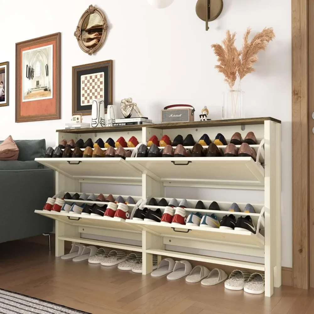 Shoe Cabinet with Flip Drawers, Narrow Storage Cabinet, Freestanding Shoe Cabinet Organizer,
Shoe Cabinet with Flip Drawers, Narrow Storage Cabinet, Freestanding Shoe Cabinet Organizer,