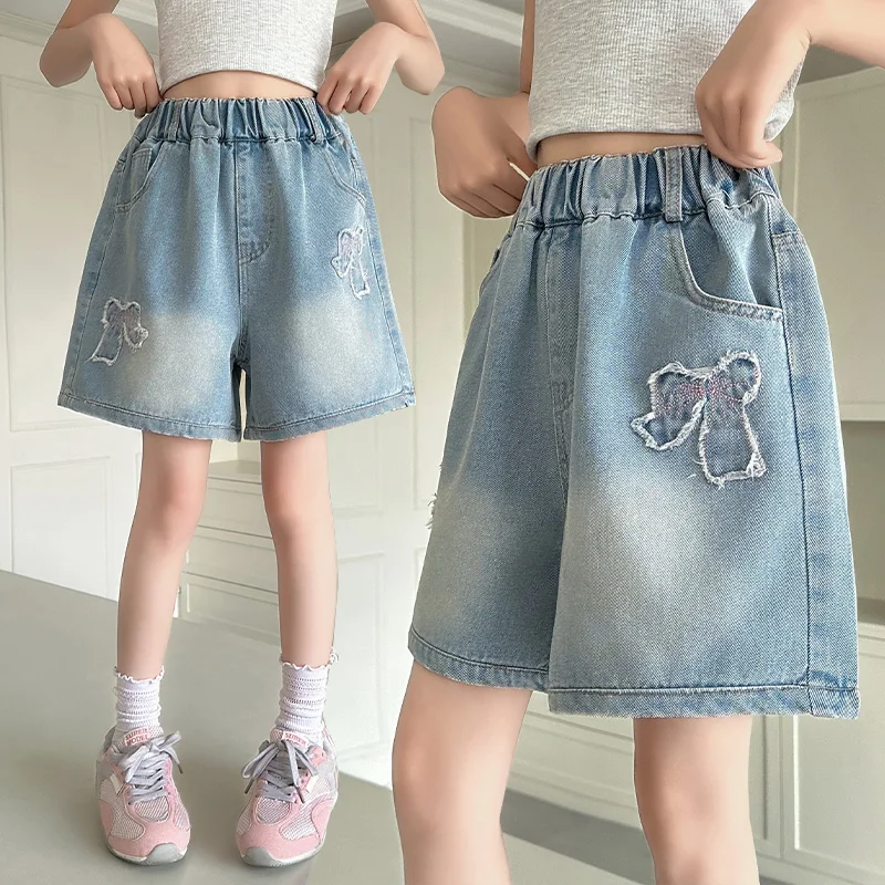 New Design Kids Summer Denim Shorts with Bow for Girls Streetwear Mini Bottoms Children Fashion Mini Denim Shorts Age 5 To 14 Y
New Design Kids Summer Denim Shorts with Bow for Girls Streetwear Mini Bottoms Children Fashion Mini Denim Shorts Age 5 To 14 Y