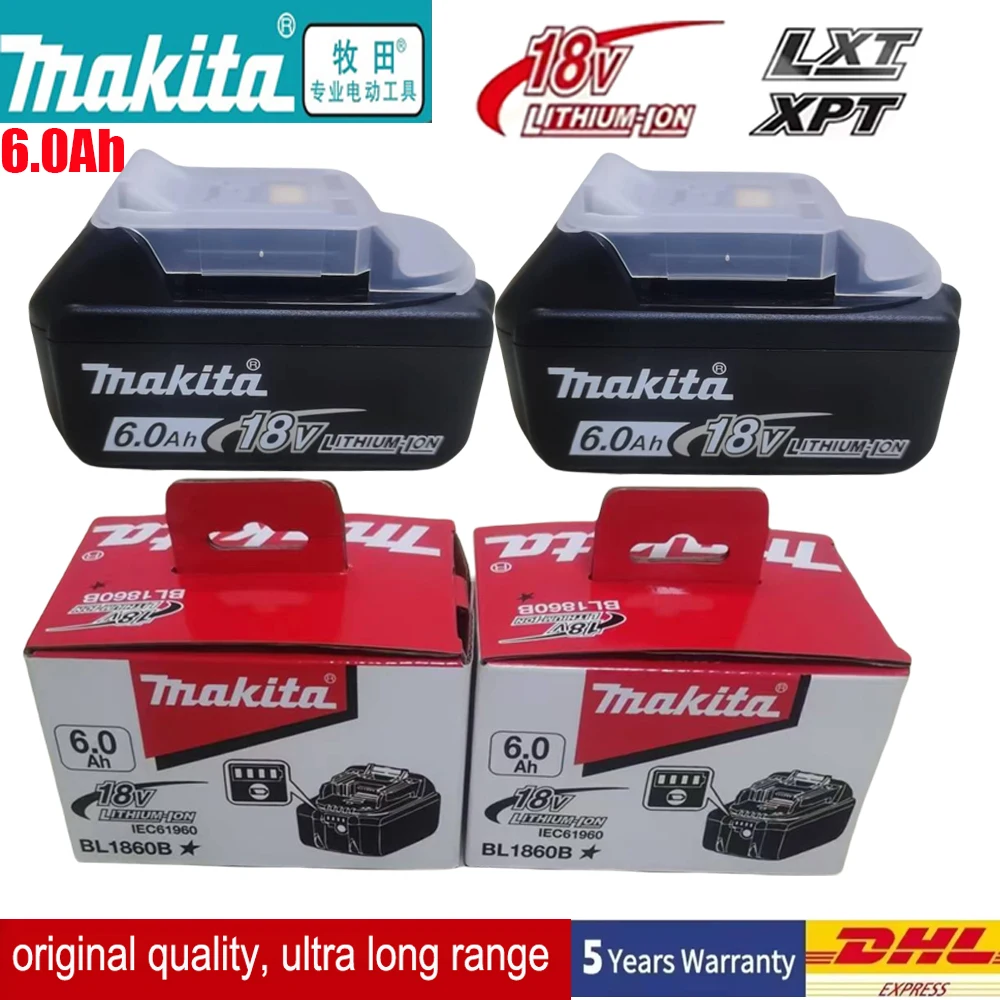 100% original Makita 18V 5.0Ah 6.0Ah power tool battery, Makita BL1830 BL1840 BL1850 ultra long endurance rechargeable battery
100% original Makita 18V 5.0Ah 6.0Ah power tool battery, Makita BL1830 BL1840 BL1850 ultra long endurance rechargeable battery