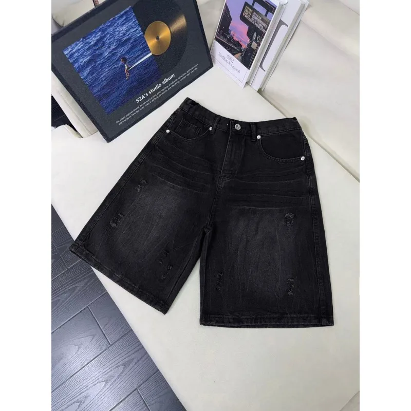 Men American Vintage Ripped Denim Shorts Loose Straight Leg Streetwear Casual Baggy Summer Jorts Pants
Men American Vintage Ripped Denim Shorts Loose Straight Leg Streetwear Casual Baggy Summer Jorts Pants