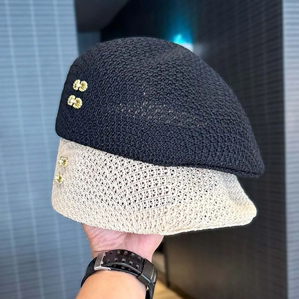Solid Color Woven Sun Beret Cap Korean Style Versatile Straw Artist Hat Polyester Sunscreen Hollow Out Forward Cap Sunshade
Solid Color Woven Sun Beret Cap Korean Style Versatile Straw Artist Hat Polyester Sunscreen Hollow Out Forward Cap Sunshade