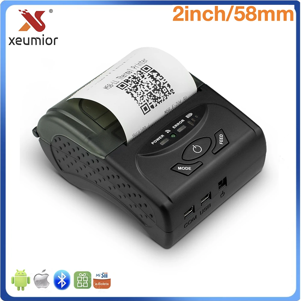 58mm Mini Wireless Bluetooth Portable Thermal Receipt Printer For IOS/Android Mobile Printer Logistics 5807BT
58mm Mini Wireless Bluetooth Portable Thermal Receipt Printer For IOS/Android Mobile Printer Logistics 5807BT